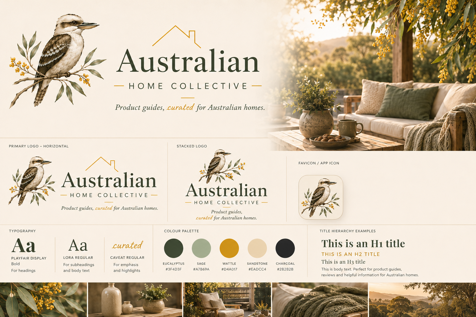 Australian Home Collective brand concept board